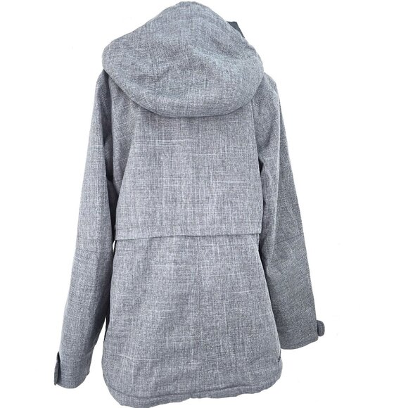 Obermeyer Brigitte Ski Snowboard Jacket Double Breasted Grey Winter Coat Thermor - Picture 5 of 8